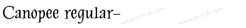 Canopee regular字体转换